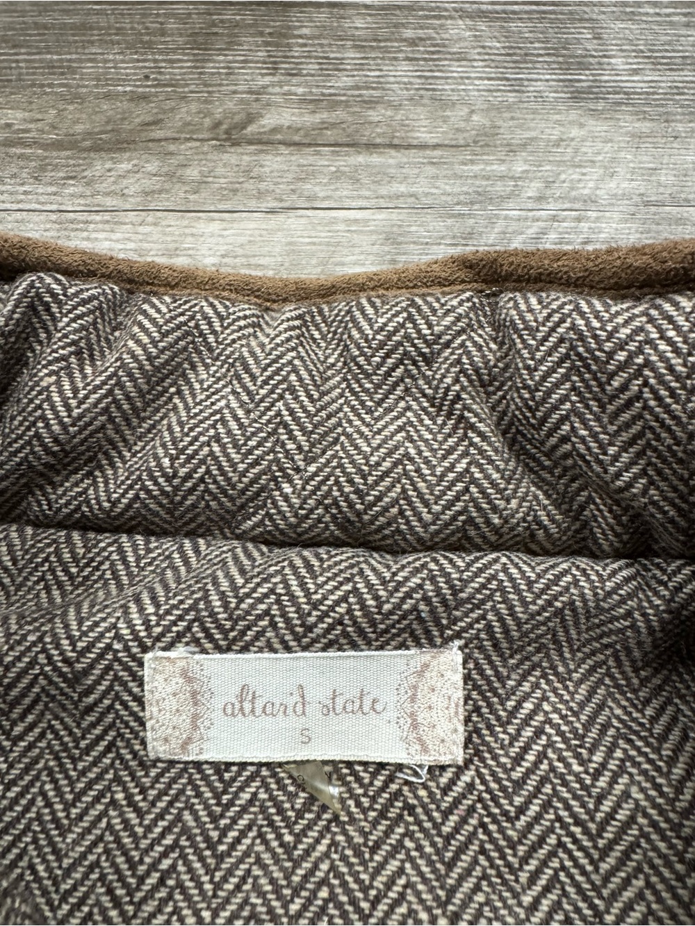 Altard State Brown Quilted Full Zip Vest Size Small - Picture 5 of 7